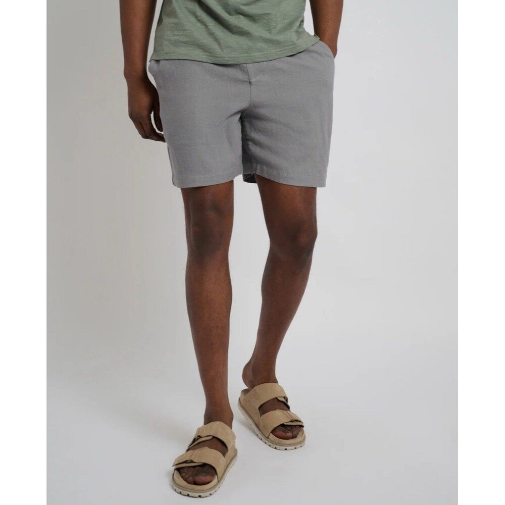 Onia Men's Hybrid Shorts Sz 36 Gray  Linen